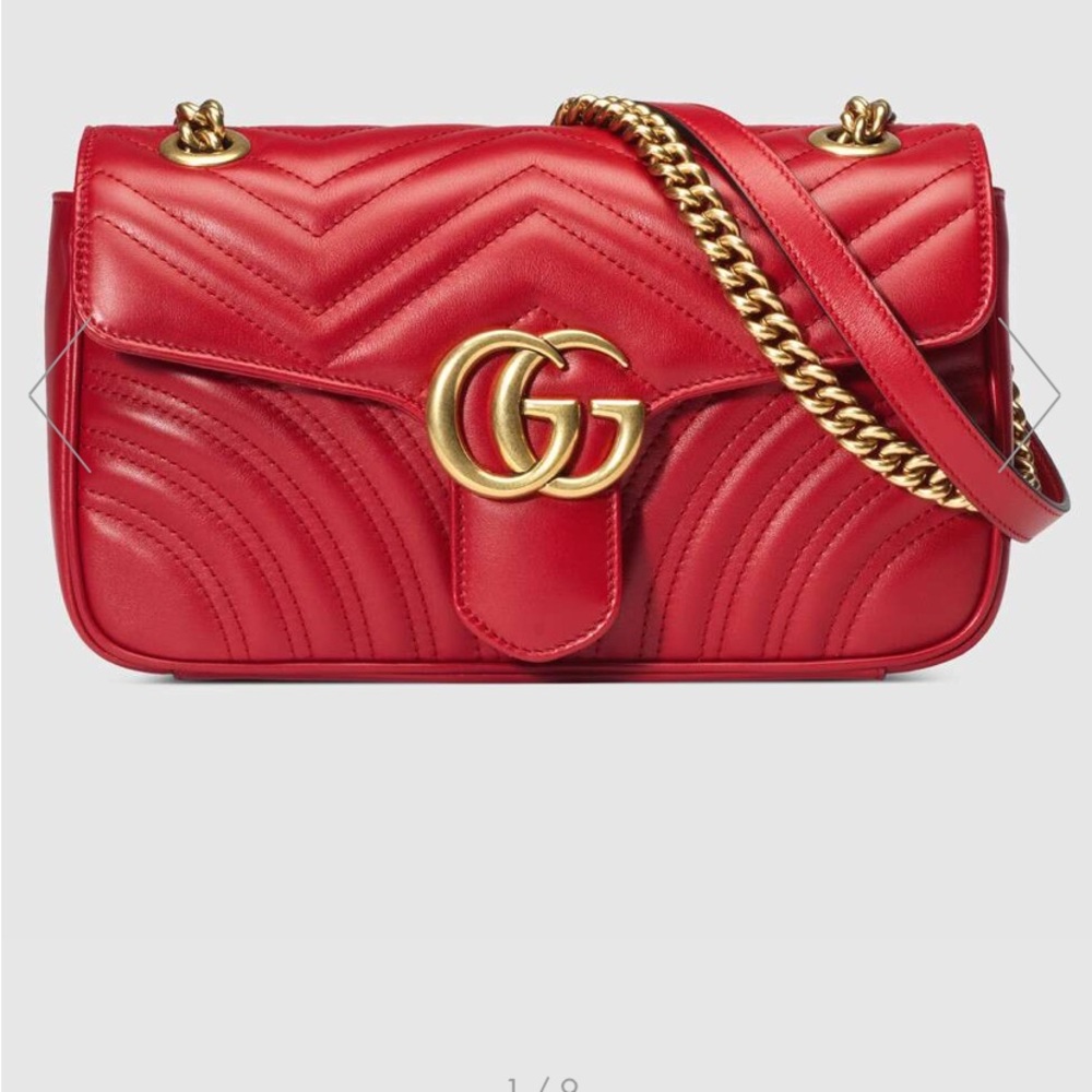 Gucci Red Quilted Leather Crossbody Bag